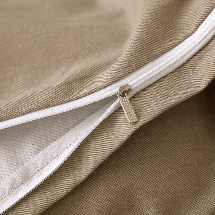 91家纺网 家纺一手货源 找家纺 晶缦家纺 2023加厚全棉纯色生态磨毛多规格单品四件套--床笠 纯依-时尚灰