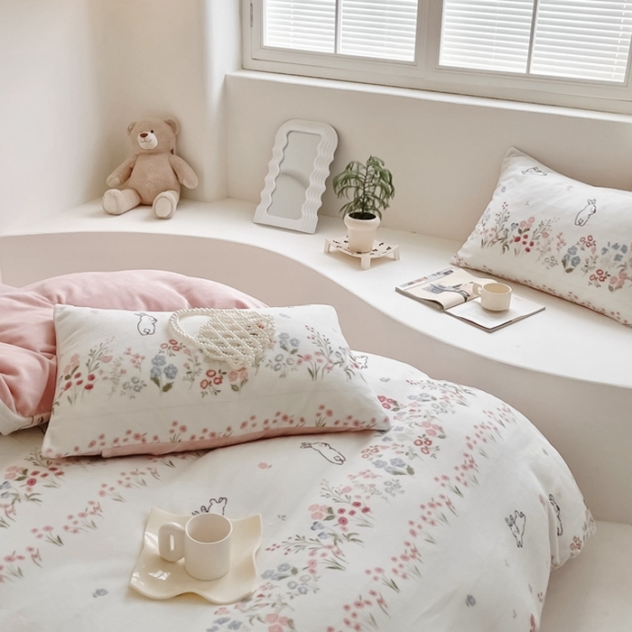 91家纺网 家纺一手货源 找家纺 潘朵拉 2023新款秋冬ins韩系牛奶绒印花四件套 罗密花尽