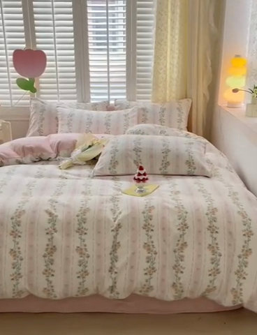 91家纺网 家纺一手货源 找家纺 古吉梦 2023新增牛奶绒印花（跑量款） 爱的花语