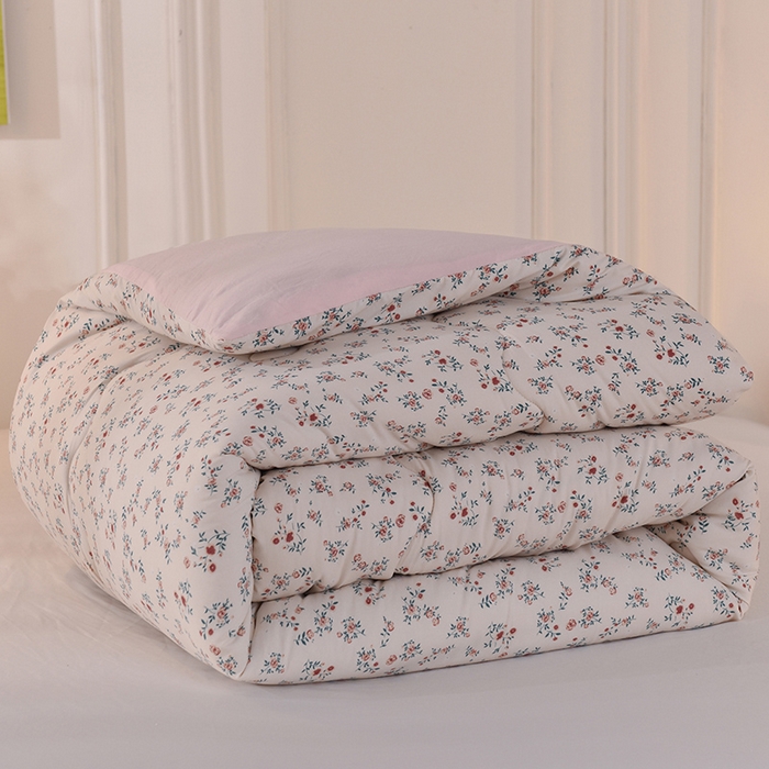 91家纺网 家纺一手货源 找家纺 妖妖家纺 2023妖妖超柔水洗双层纱冬被 蜜苑