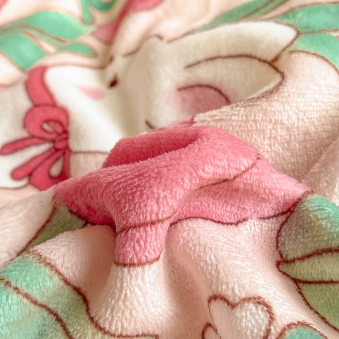 91家纺网 家纺一手货源 找家纺 沐慕 2024新款牛奶绒加厚保暖卡通印花四件套 莫奈花园