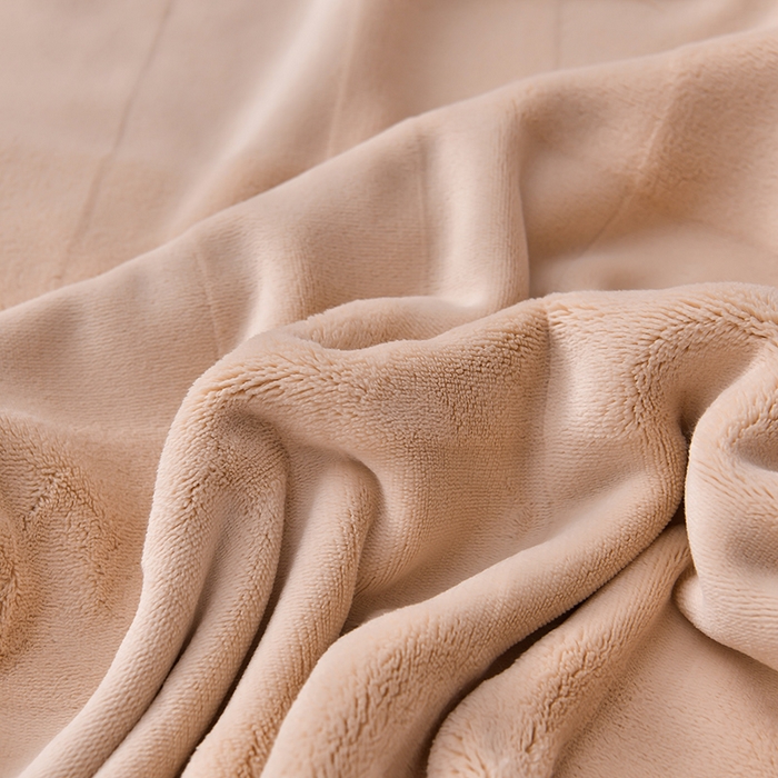 91家纺网 家纺一手货源 找家纺 席之家 2023新款加厚保暖立体剪花方格兔毛绒四件套-简爱款方格-浅驼