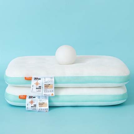 91家纺网 家纺一手货源 找家纺 其乐枕芯 2023新款3D芯睡眠立体空气层枕芯 蓝色