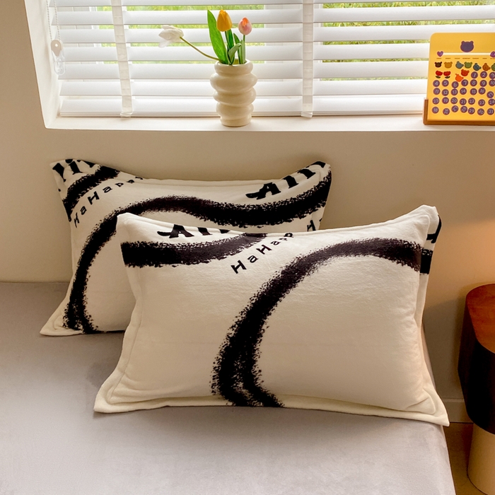 91家纺网 家纺一手货源 找家纺 沐慕 2024新款牛奶绒加厚保暖卡通印花四件套 烟雨