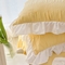 91家纺网 家纺一手货源 找家纺 十里居 2023新款韩版花边水洗棉单床裙三件套 柠檬黄