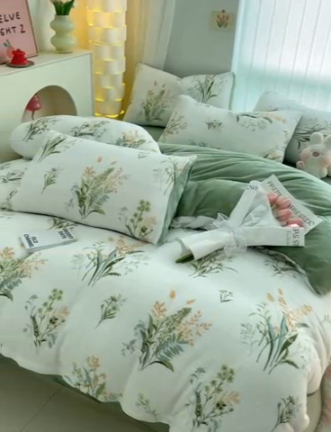 91家纺网 家纺一手货源 找家纺 古吉梦 2023新增牛奶绒印花（跑量款） 风雅