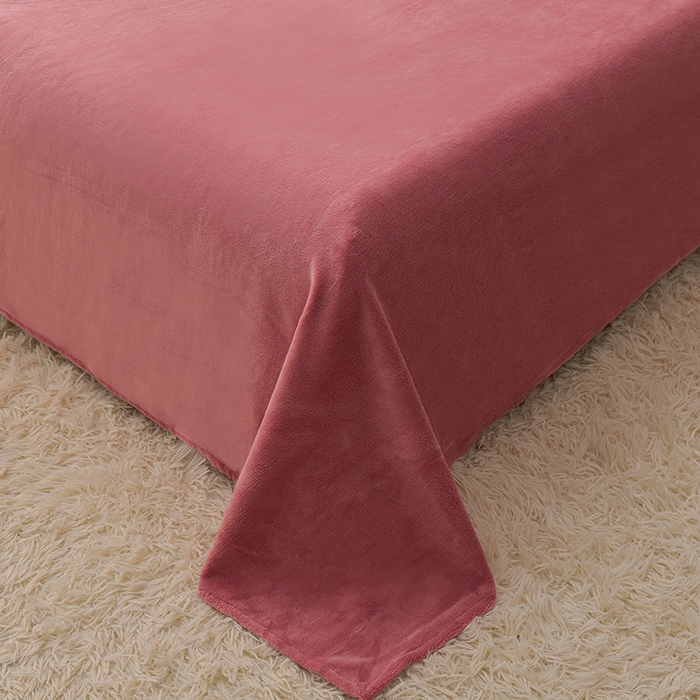 91家纺网 家纺一手货源 找家纺 简爱2025新款纯色双拼牛奶绒四件套被套（跑量款）直播 奶油豆沙