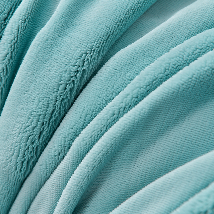 91家纺网 家纺一手货源 找家纺 席之家 2023加厚保暖立体剪花方格雪兔毛四件套-简爱款 方格-水兰