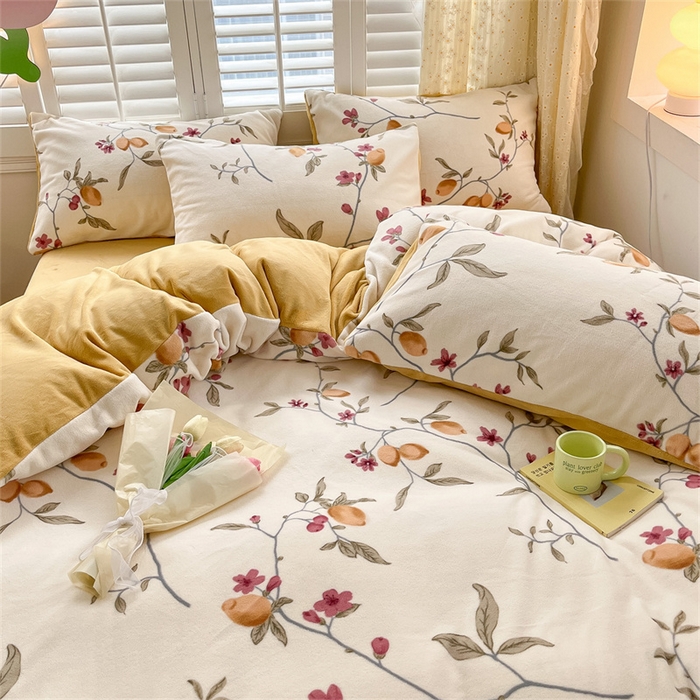 91家纺网 家纺一手货源 找家纺 古吉梦 2023新增牛奶绒印花（跑量款） 花蔓藤