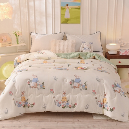 91家纺网 家纺一手货源 找家纺 （总）妖妖家纺 2023妖妖超柔水洗双层纱冬被