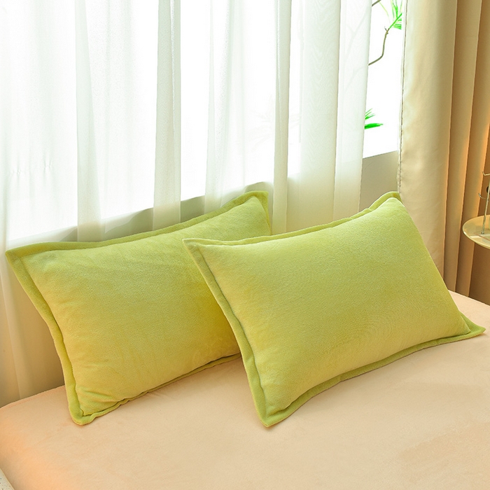 91家纺网 家纺一手货源 找家纺 简爱2025新款纯色双拼牛奶绒四件套被套（跑量款）直播 橄榄绿奶油