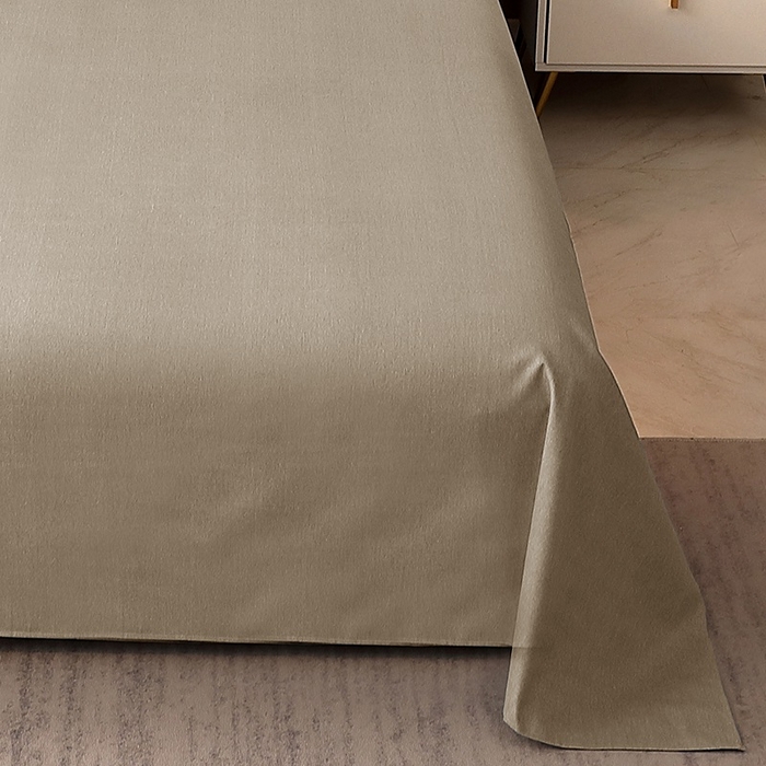 91家纺网 家纺一手货源 找家纺 晶缦家纺 2023加厚全棉纯色生态磨毛多规格单品四件套--床单 纯依-时尚灰