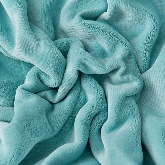 91家纺网 家纺一手货源 找家纺 席之家 2023加厚保暖立体剪花方格雪兔毛四件套-简爱款 方格-水兰