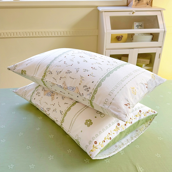 91家纺网 家纺一手货源 找家纺 田野 2023新款秋冬款13372全棉四件套 松果兔