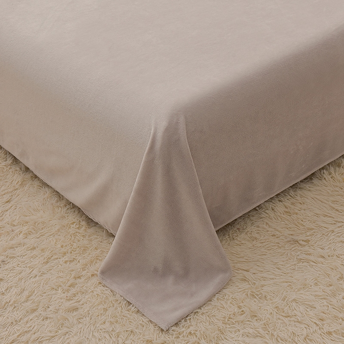 91家纺网 家纺一手货源 找家纺 简爱2025新款纯色双拼牛奶绒四件套被套（跑量款）直播 天蓝灰