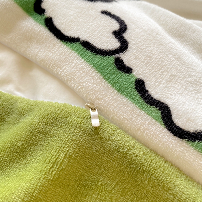 91家纺网 家纺一手货源 找家纺 沐慕 2024新款牛奶绒加厚保暖卡通印花四件套 皮皮狗