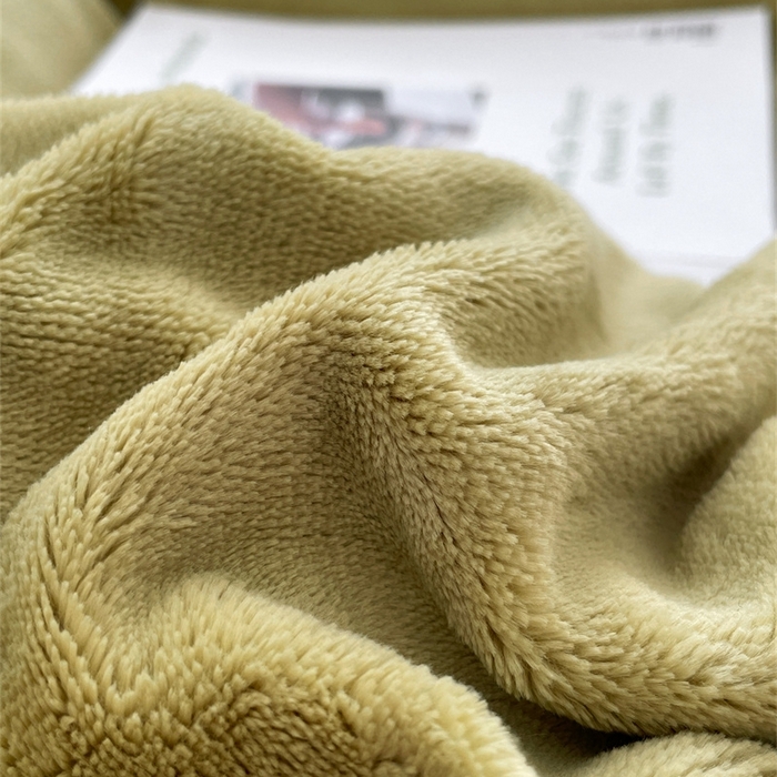 91家纺网 家纺一手货源 找家纺 古吉梦 2023新款牛奶绒纯色双拼（跑量款）四件套 苹果绿+香槟