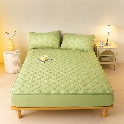 91家纺网 家纺一手货源 找家纺 （总）慕色家纺 2023新款防水大豆夹棉床笠