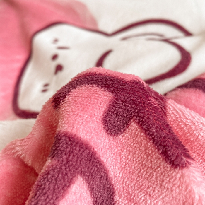 91家纺网 家纺一手货源 找家纺 沐慕 2024新款牛奶绒加厚保暖卡通印花四件套 爱心粉兔