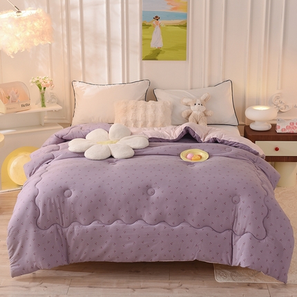 妖妖家纺 2023妖妖超柔水洗双层纱冬被 浆果花园