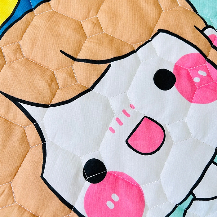 91家纺网 家纺一手货源 找家纺 小虾米 2023新款全棉卡通上下床夹棉系列床笠 可爱女孩