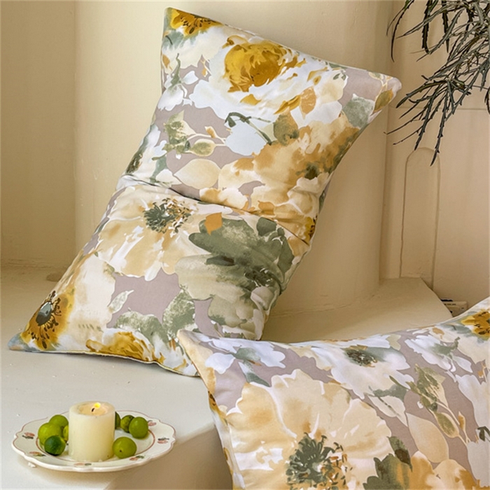 91家纺网 家纺一手货源 找家纺 棉乐町家居 2025新款全棉长绒棉磨毛四件套 花屿岛