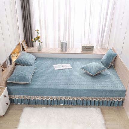 91家纺网 家纺一手货源 找家纺 （总）美优兰 2025秋冬新款牛奶绒榻榻米垫床盖（可定制）