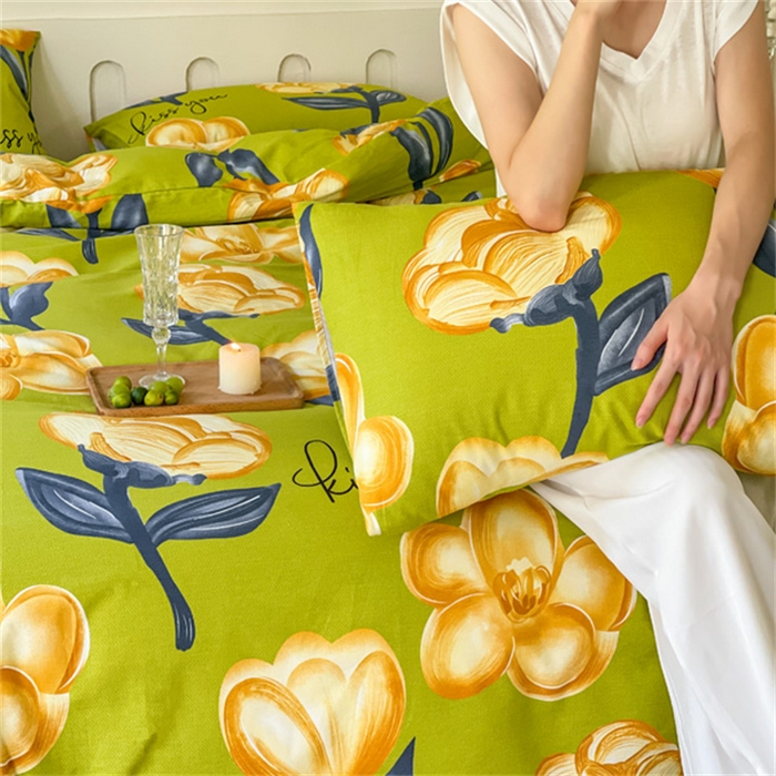 91家纺网 家纺一手货源 找家纺 首爱家纺 2025新款全棉长绒棉磨毛四件套 禾嘉