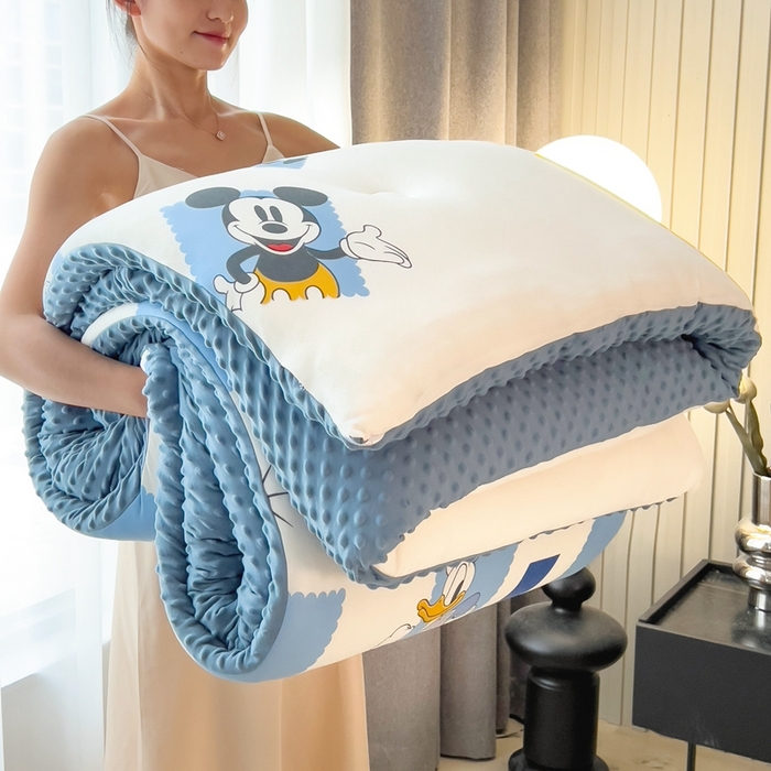 91家纺网 家纺一手货源 找家纺 米菲2023新款A类针织棉豆豆被冬被春秋被被芯被子 0欢乐派对