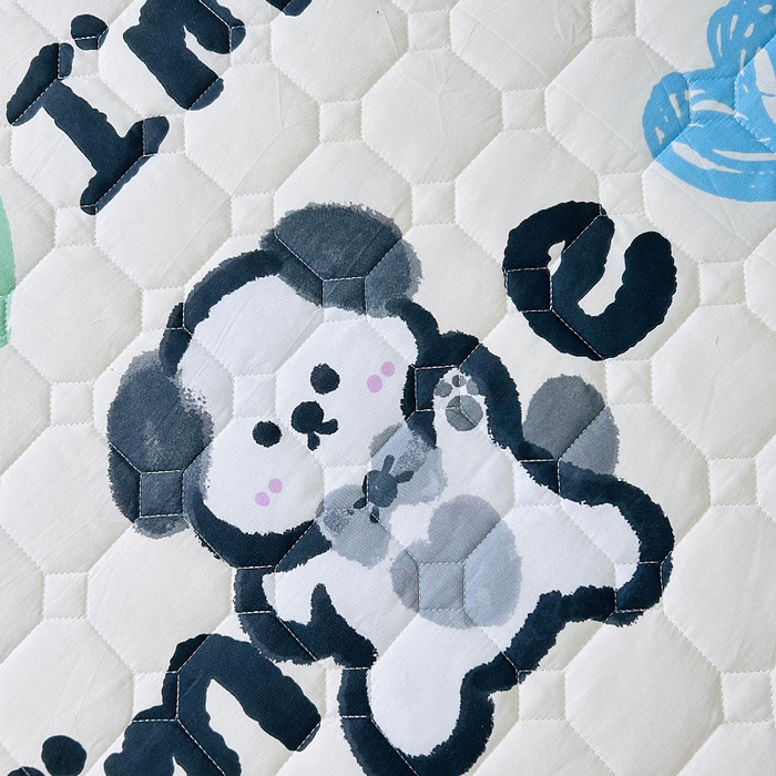 91家纺网 家纺一手货源 找家纺 小虾米 2023新款全棉卡通上下床夹棉系列床笠 调皮狗