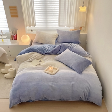 91家纺网 家纺一手货源 找家纺 （总）金奇达家纺 2023新款【圣卡洛斯】渐变兔绒四件套