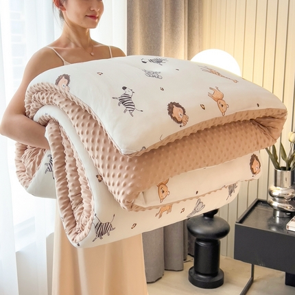 米菲2023新款A类针织棉豆豆被冬被春秋被被芯被子 动物乐园