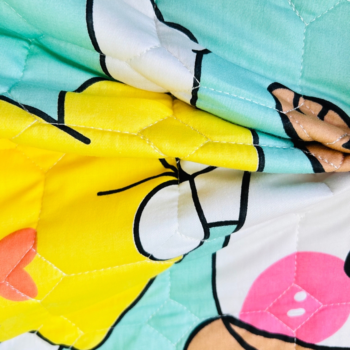 91家纺网 家纺一手货源 找家纺 小虾米 2023新款全棉卡通上下床夹棉系列被套 可爱女孩