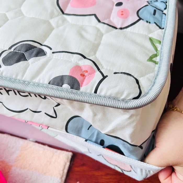 91家纺网 家纺一手货源 找家纺 小虾米 2023新款全棉卡通上下床夹棉系列床笠 呆小萌