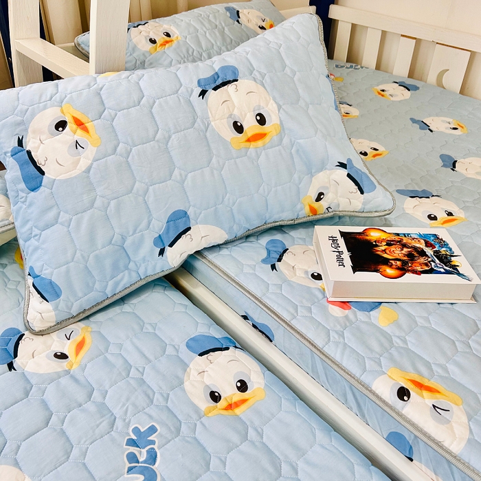 91家纺网 家纺一手货源 找家纺 小虾米 2023新款全棉卡通上下床夹棉系列床笠 海军鸭