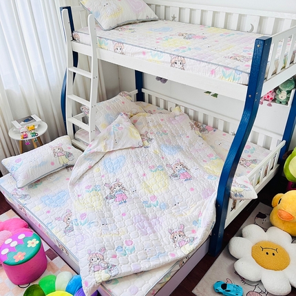 小虾米 2023新款全棉卡通上下床夹棉系列被套 安琪拉