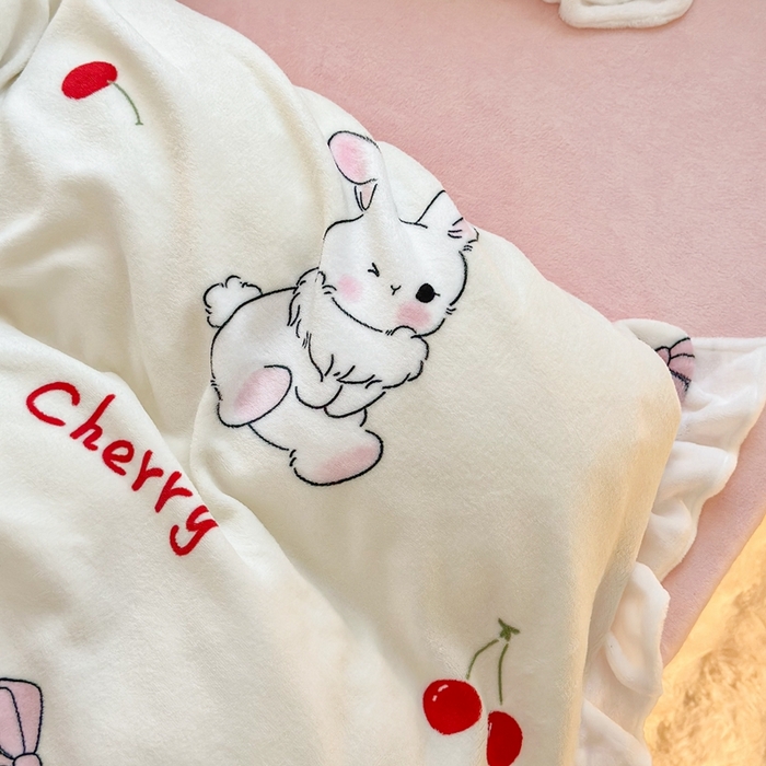 91家纺网 家纺一手货源 找家纺 （总）呗旺鹿 2023新款高克重荷叶边印花牛奶绒四件套直播