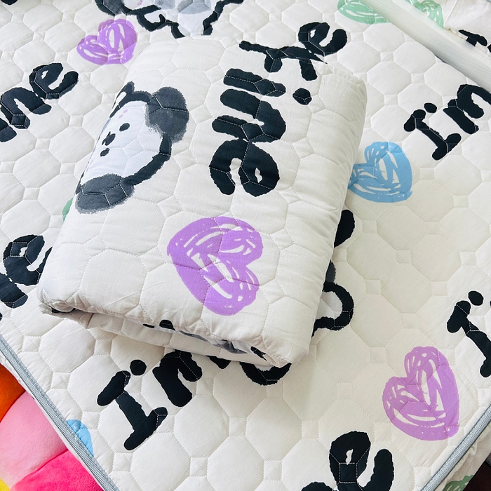 91家纺网 家纺一手货源 找家纺 小虾米 2023新款全棉卡通上下床夹棉系列被套 调皮狗