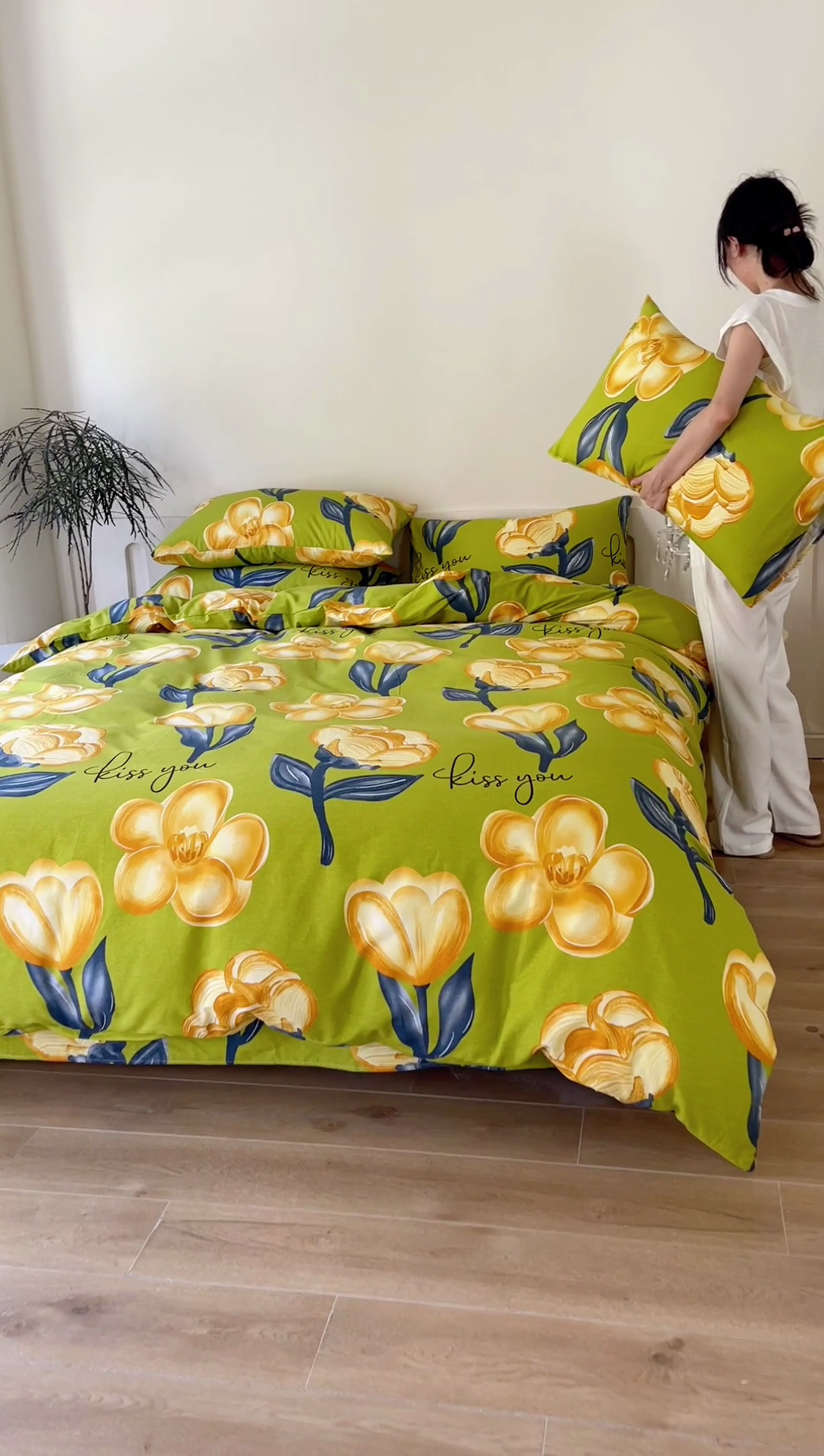 91家纺网 家纺一手货源 找家纺 棉乐町家居 2025新款全棉长绒棉磨毛四件套 禾嘉