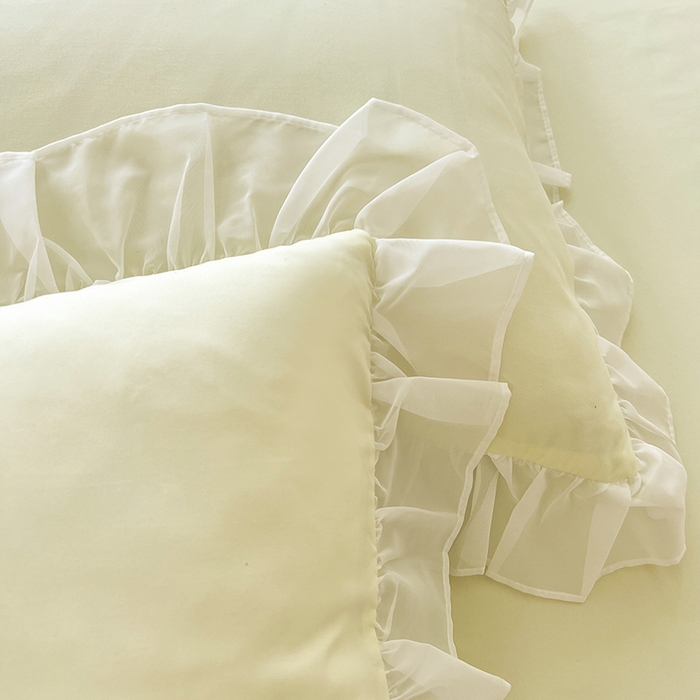 91家纺网 家纺一手货源 找家纺 唐人居 2025新款亲肤磨毛花边款床裙系列--秘密花园 秘密花园-奶白