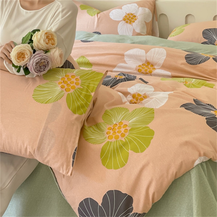 91家纺网 家纺一手货源 找家纺 棉乐町家居 2025新款全棉长绒棉磨毛四件套 朵娜