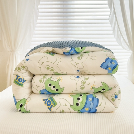 91家纺网 家纺一手货源 找家纺 米菲2023新款A类针织棉豆豆被冬被春秋被被芯被子 0三眼怪