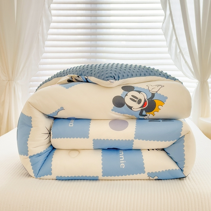 91家纺网 家纺一手货源 找家纺 米菲2023新款A类针织棉豆豆被冬被春秋被被芯被子 0欢乐派对