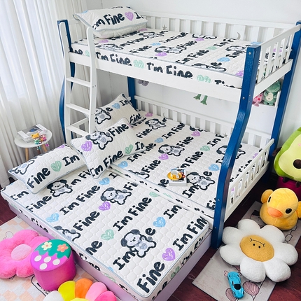 小虾米 2023新款全棉卡通上下床夹棉系列床笠 调皮狗