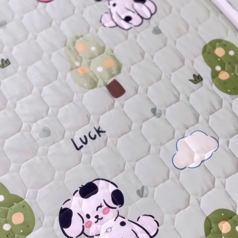 91家纺网 家纺一手货源 找家纺 小虾米 2023新款全棉卡通上下床夹棉系列被套 幸运宝贝