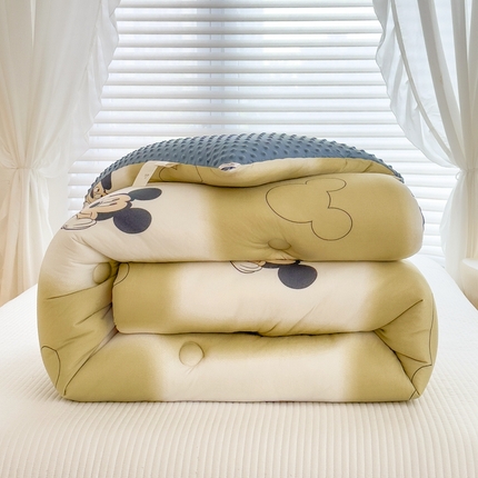 91家纺网 家纺一手货源 找家纺 米菲2023新款A类针织棉豆豆被冬被春秋被被芯被子 0好朋友