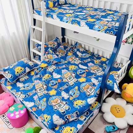 小虾米 2023新款全棉卡通上下床夹棉系列被套 宇宙空间站