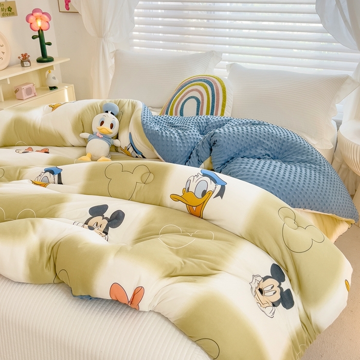 91家纺网 家纺一手货源 找家纺 米菲2023新款A类针织棉豆豆被冬被春秋被被芯被子 0好朋友