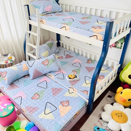 91家纺网 家纺一手货源 找家纺 （总）小虾米 2023新款全棉卡通上下床夹棉系列床笠