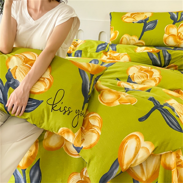 91家纺网 家纺一手货源 找家纺 首爱家纺 2025新款全棉长绒棉磨毛四件套 禾嘉